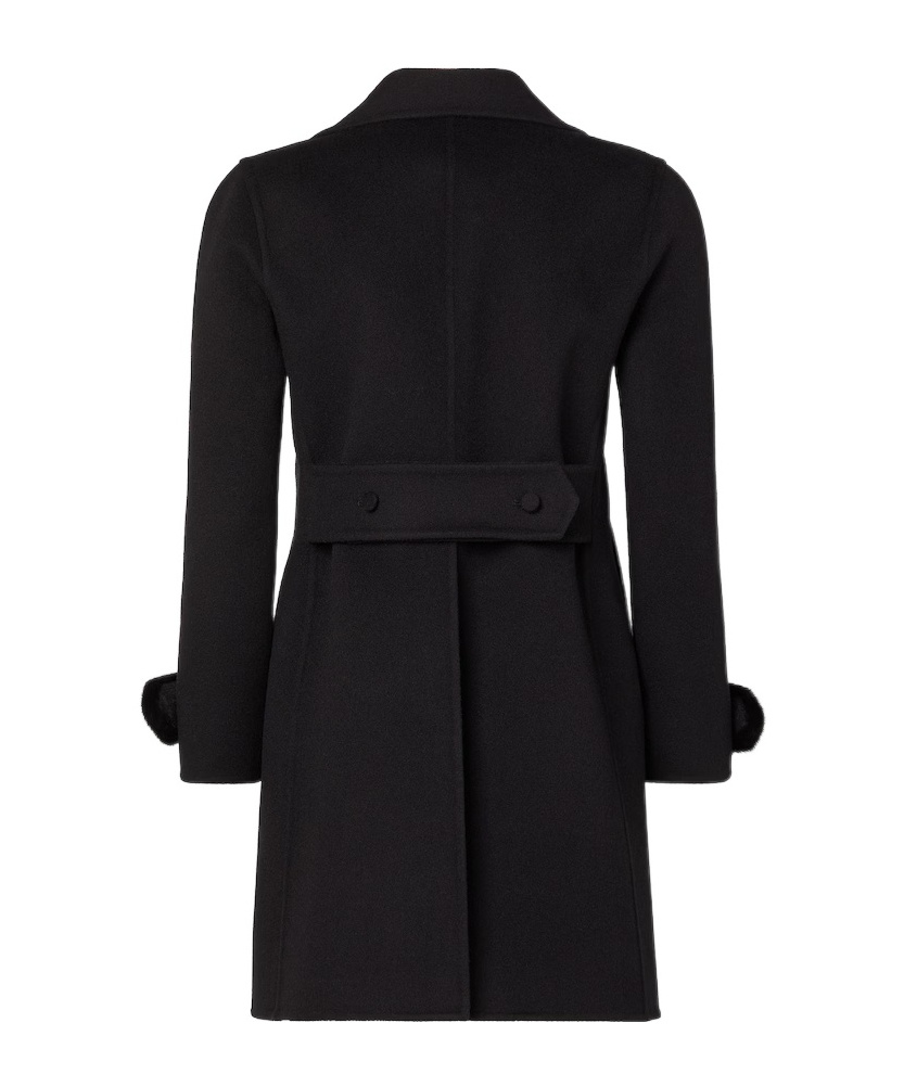 Fendi Black Wool Coat In Black