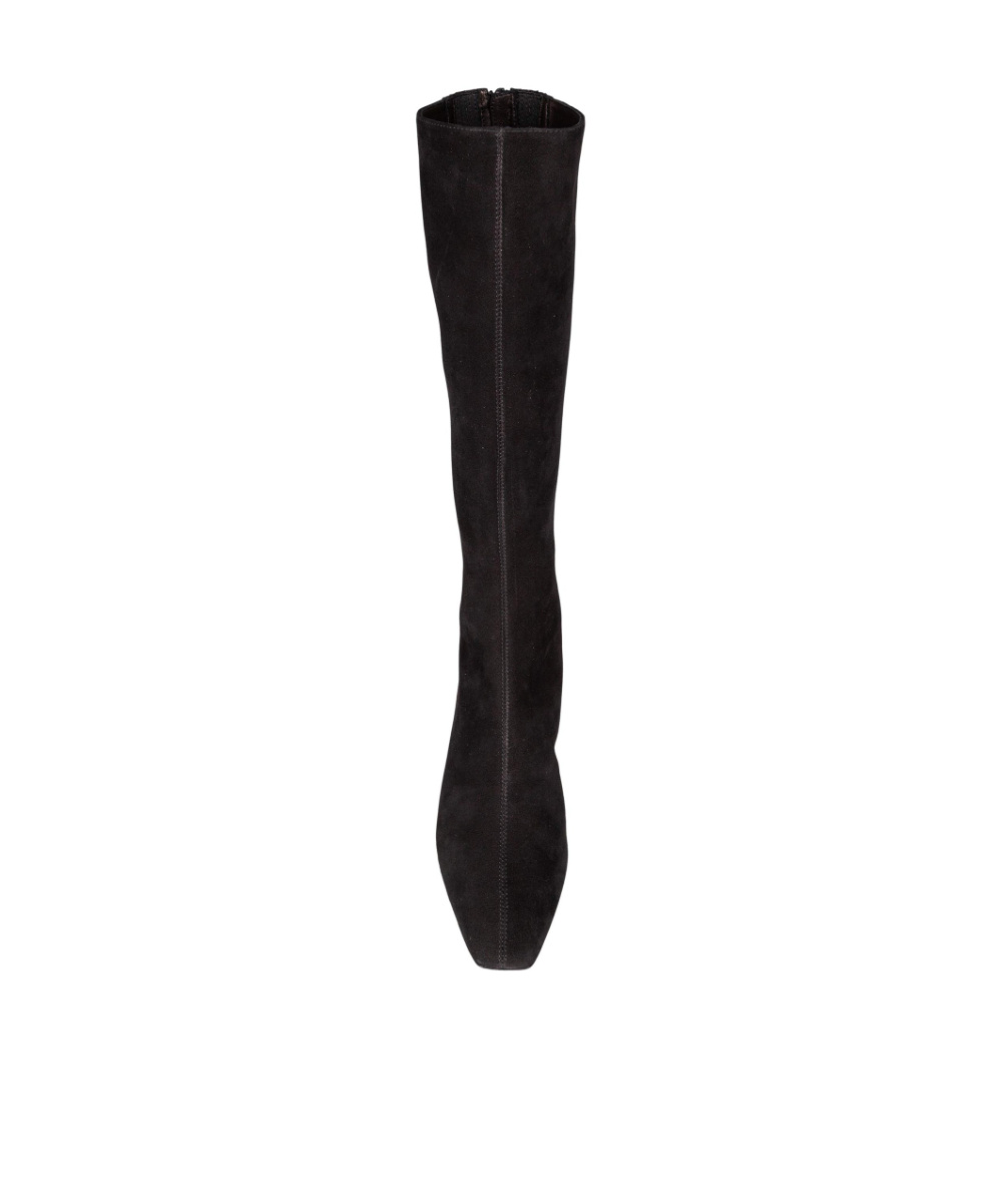 Aquazzura Saint Honore 35 Boile In Suede Black Color In Black