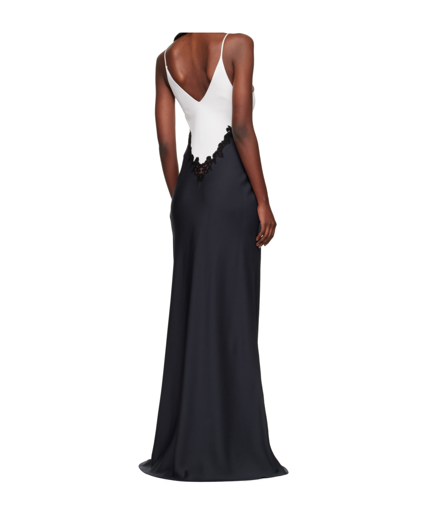 Gabriela Hearst Amaryllis Colour-block Silk-crepe Maxi Dress In Blue