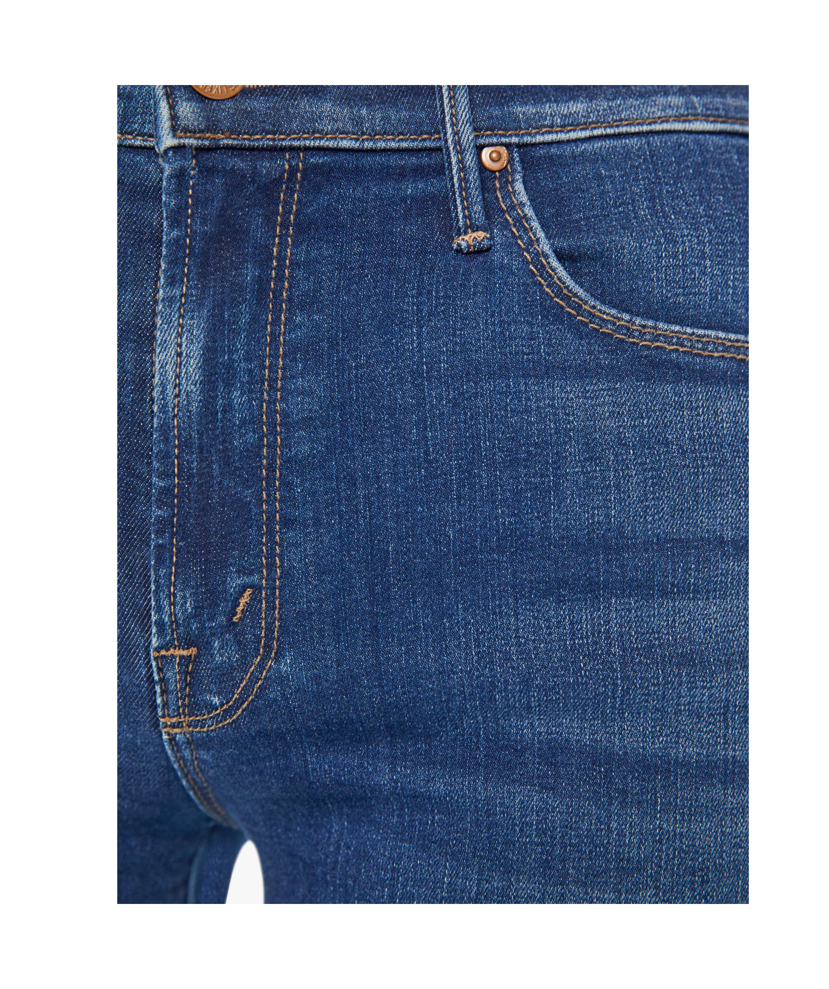 Mother The Patch Pocket Insider Flood On Your Left Bootcut Jean In Blue