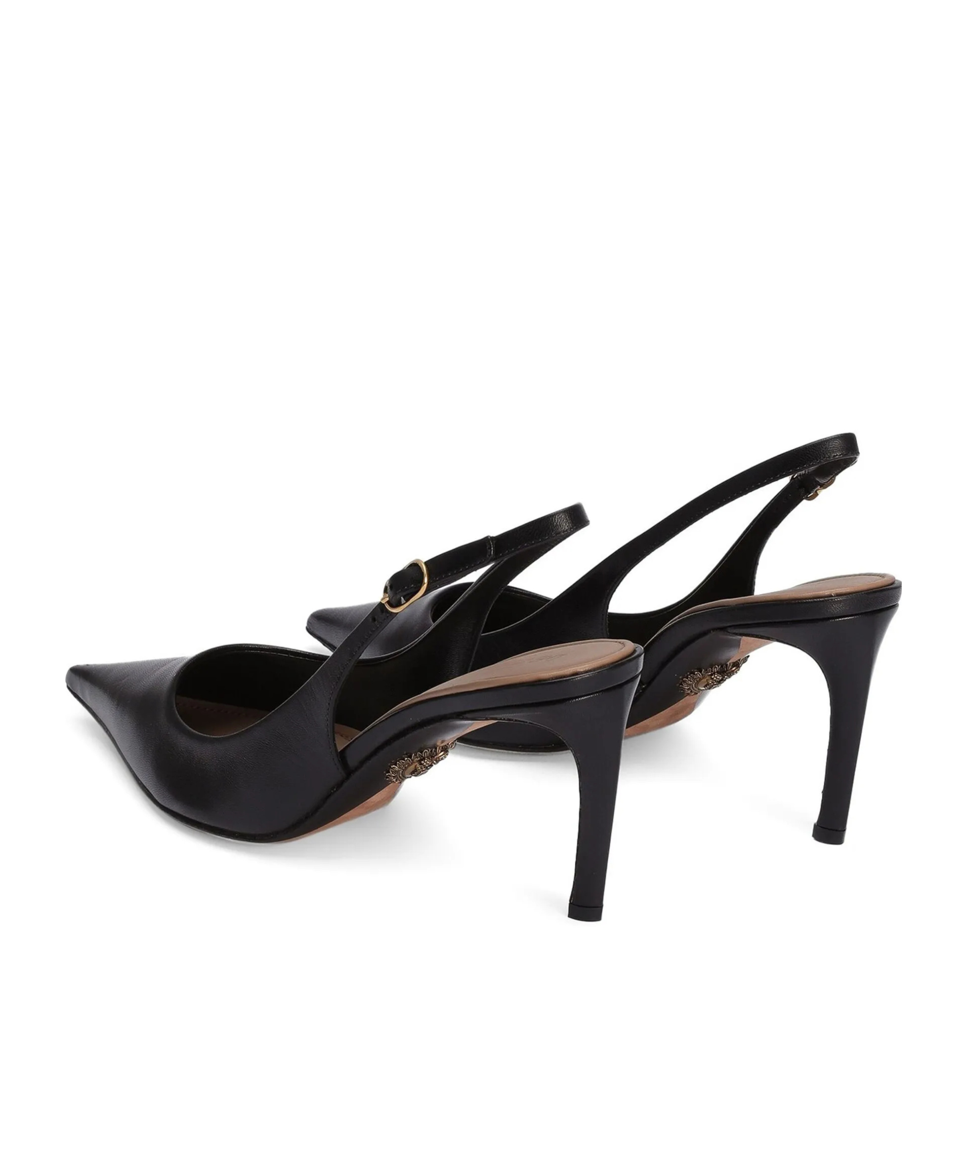 Dolce & Gabbana Polished Goatskin Slingbacks In Black