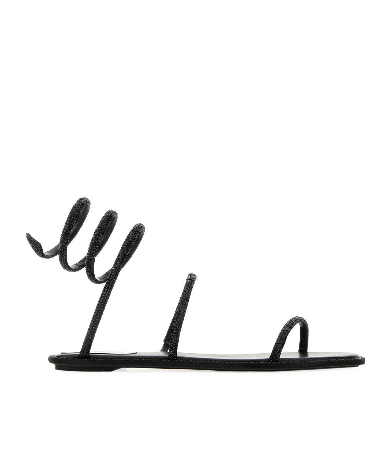 René Caovilla Rene Caovilla Embellished Satin Cleo Sandals In Black