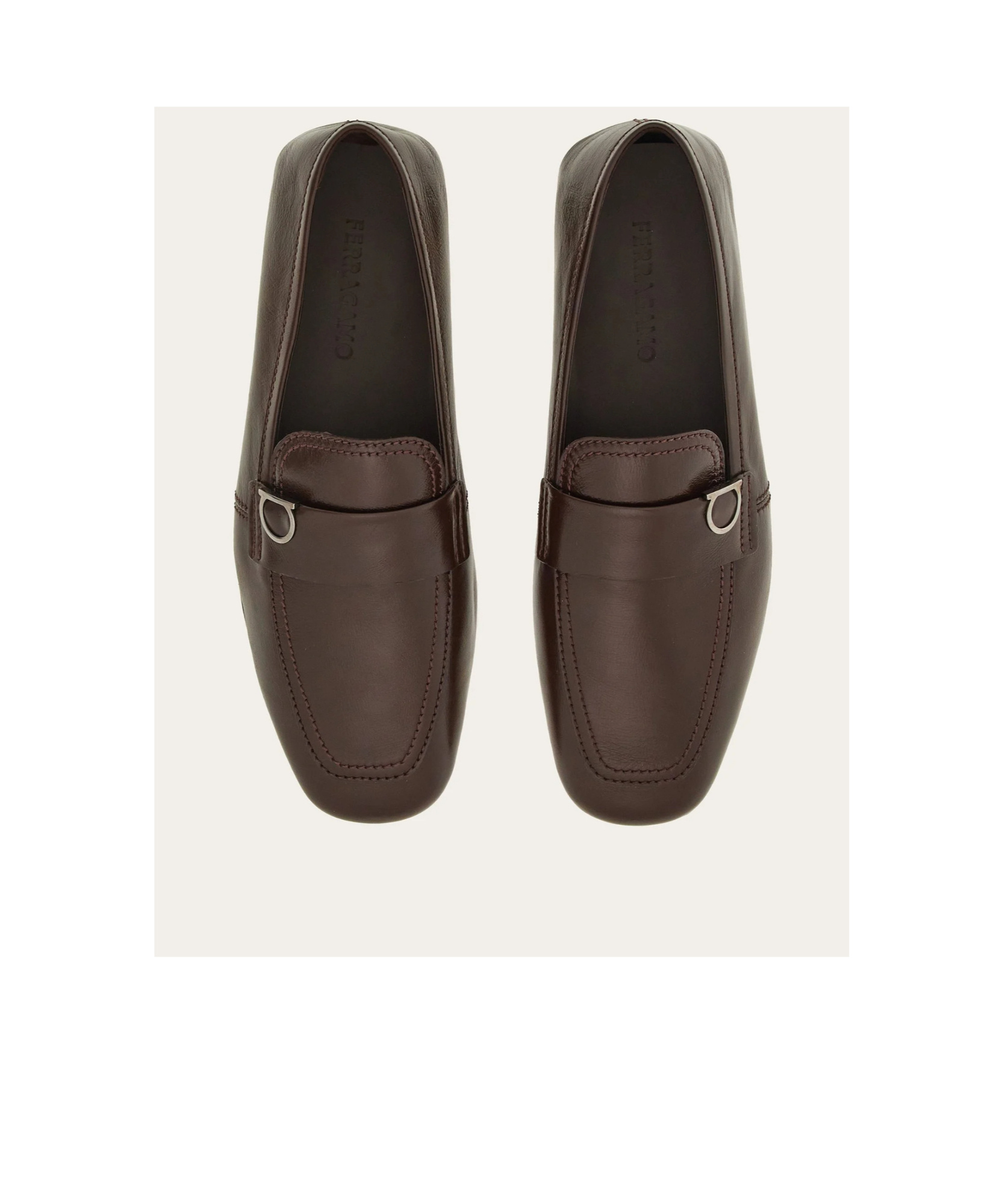 Ferragamo Salvatore  Gancini-plaque Slip-on Loafers In Black