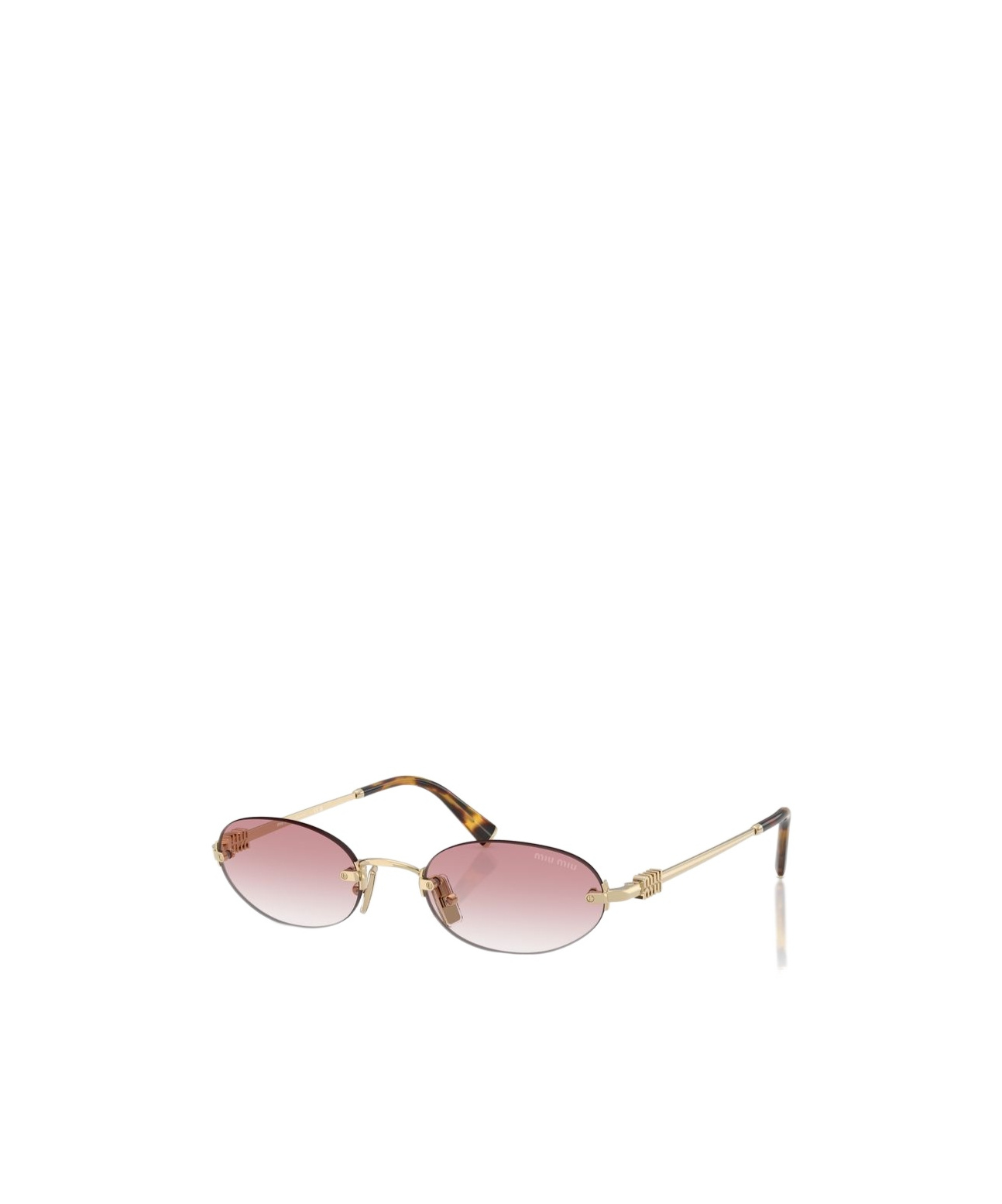 Miu Miu Oval-frame Sunglasses In Pink
