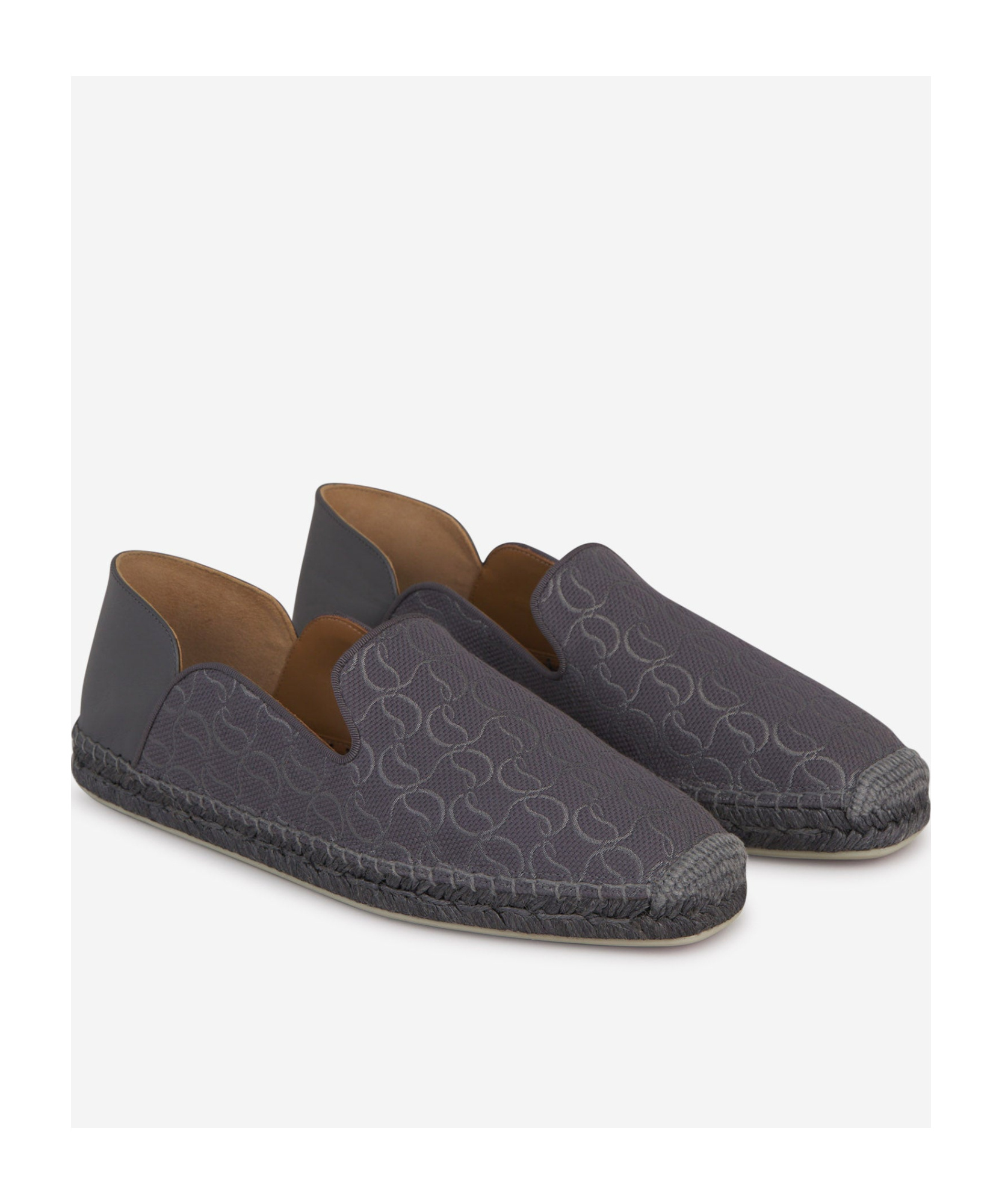 Christian Louboutin Collapsible-heel Croc-effect Leather-trimmed Suede Espadrilles In Black