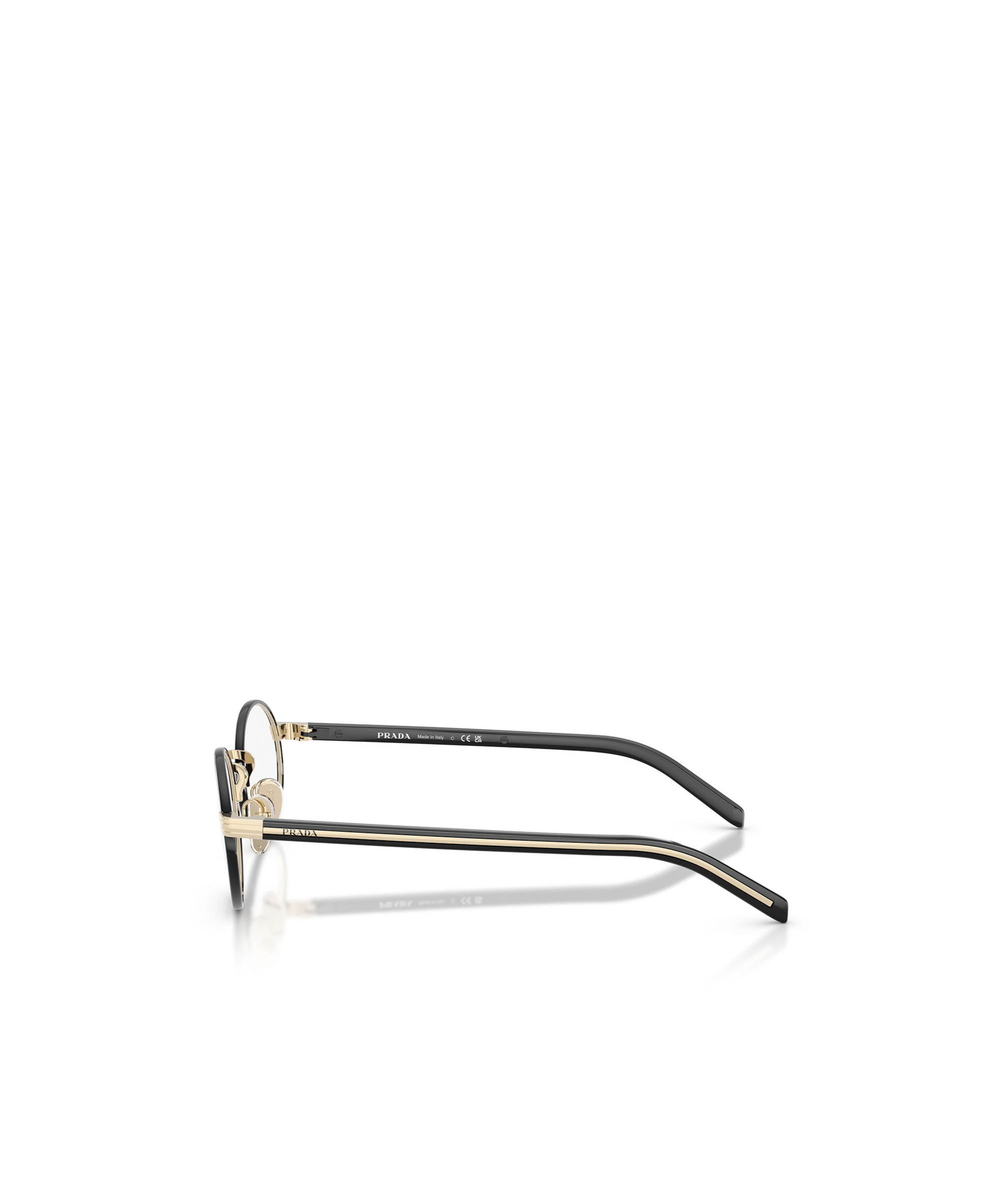Prada Round Frame Mirror In White