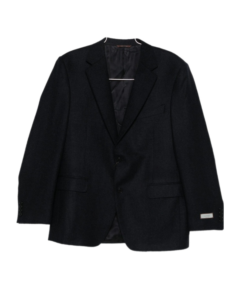 Canali Long Sleeve Blazer In Blue