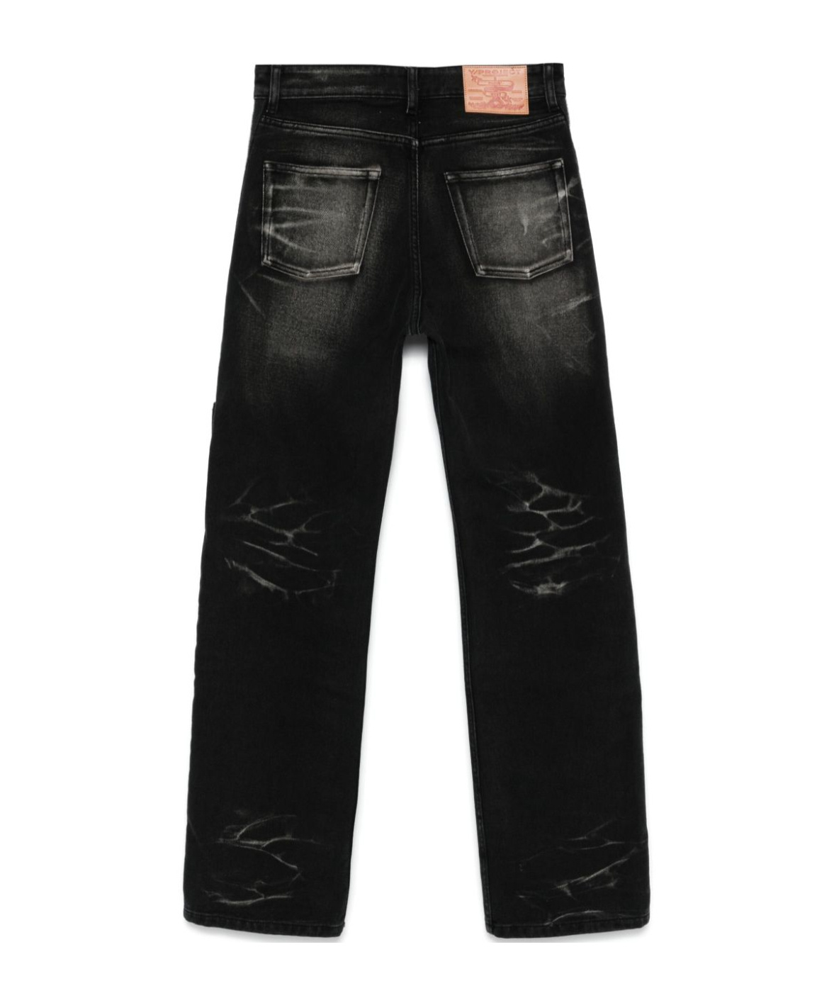 Y/project Touch-strap Multi-panel Jeans In Black