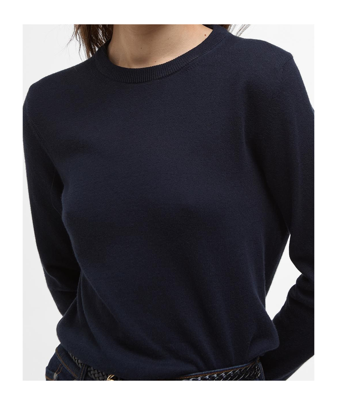 Barbour Lavender Knitted Jumper In Black