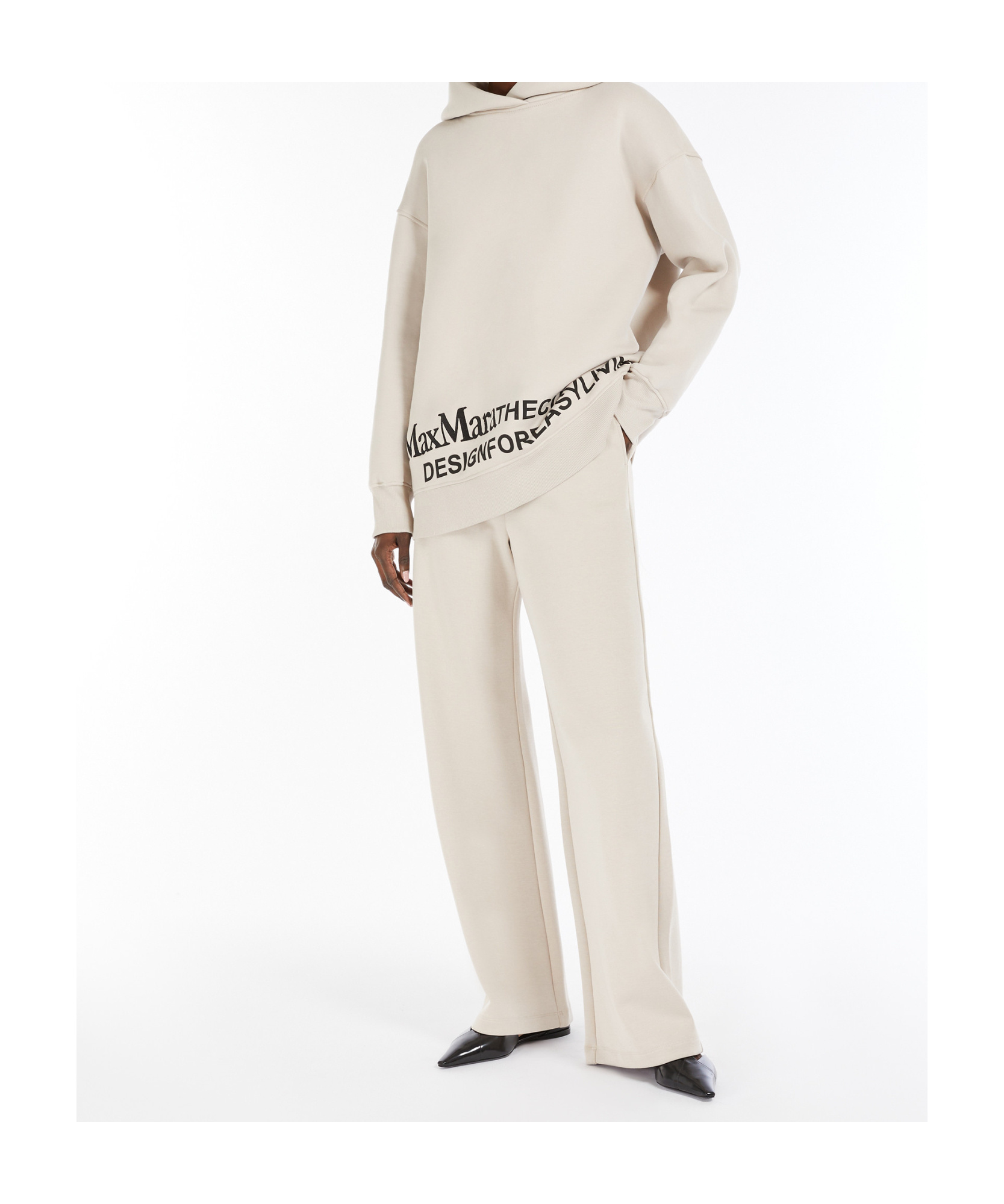 MAX MARA COTTON JERSEY LOGO SWEATSHIRT