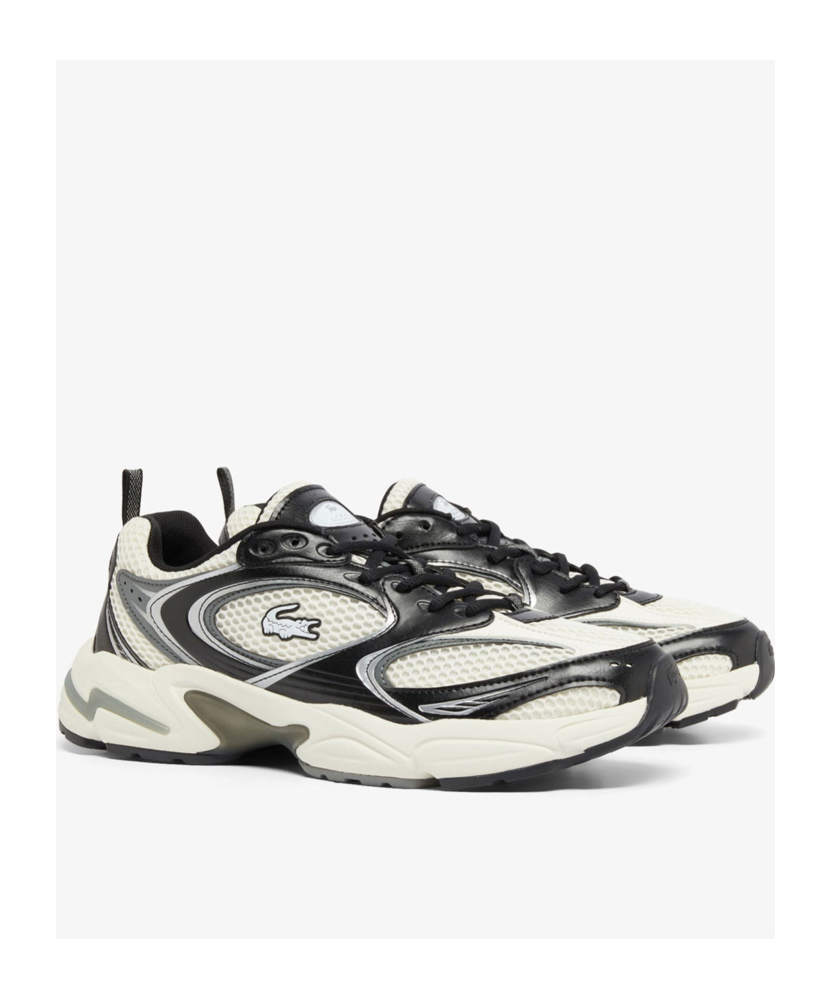 Lacoste Storm 96 2k Mesh-panelled Sneakers In White