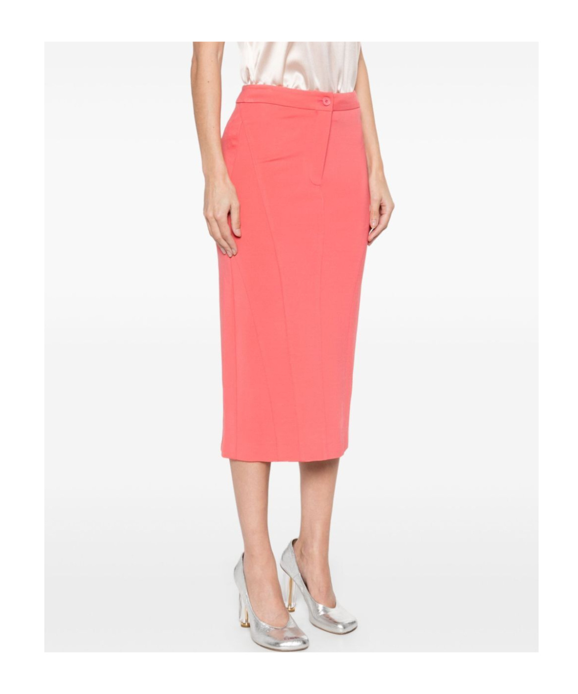 Pinko Panelled Midi Skirt In Pink