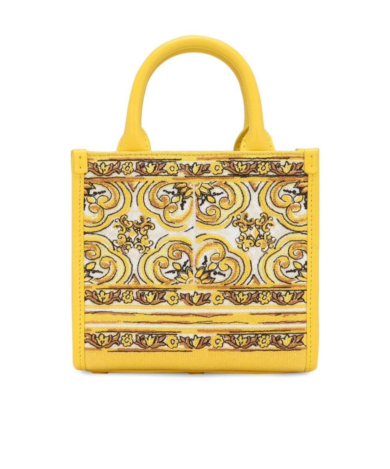 Dolce & Gabbana Mini Dg Daily Canvas Tote Bag In Yellow
