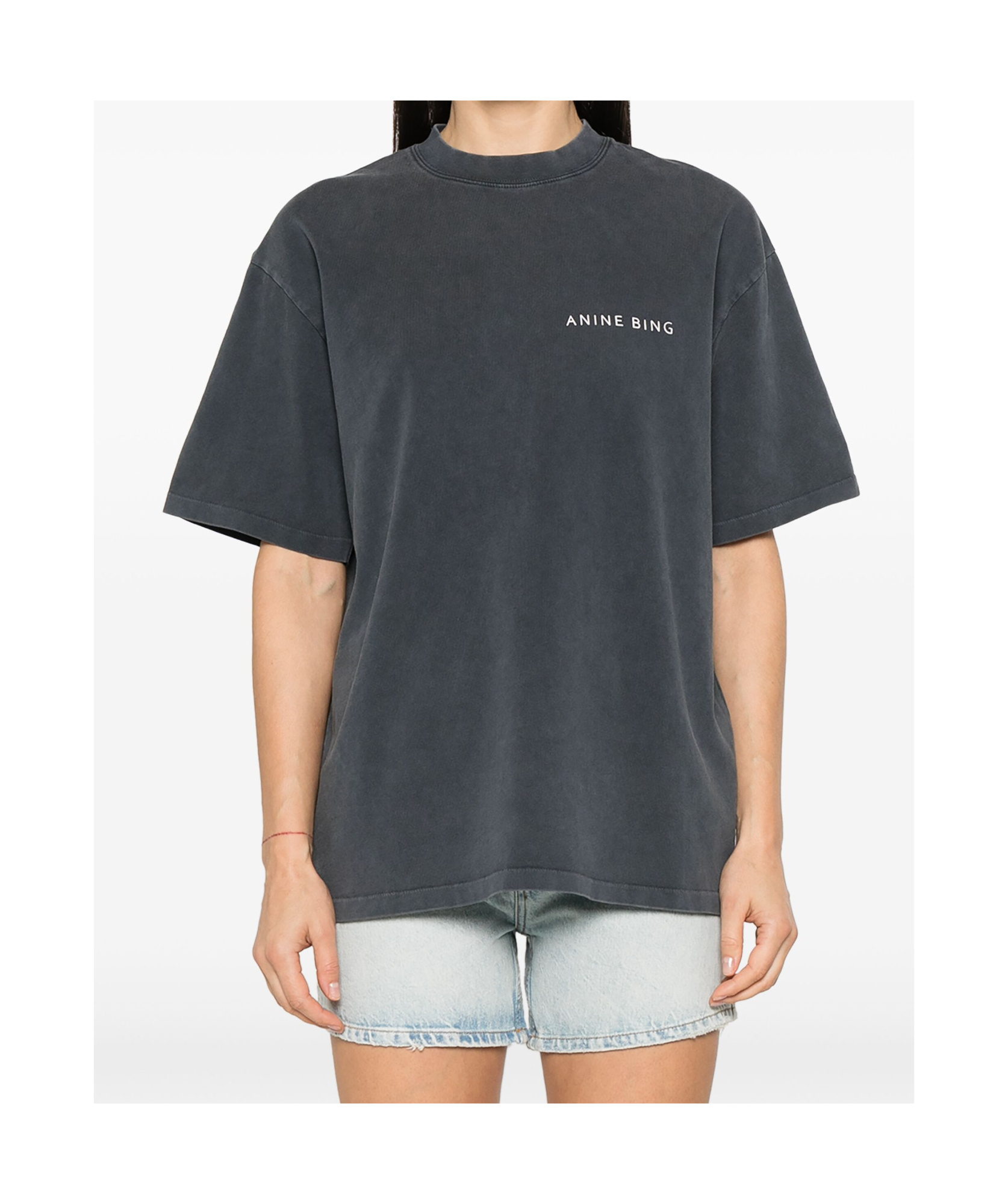 Shop Anine Bing Short-sleeved T-shirt In Black
