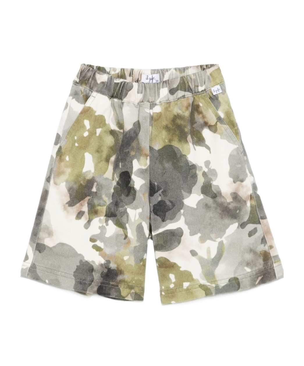 Il Gufo Camouflage-print Shorts In Gray