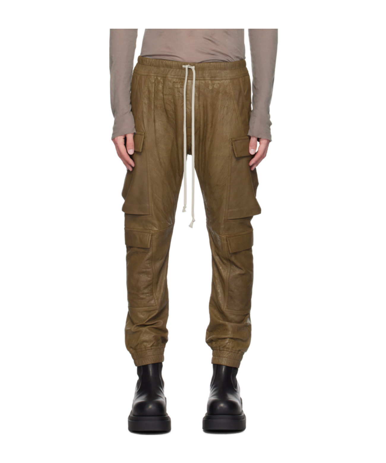 Rick Owens Mastodon Megacargo Trousers In Green