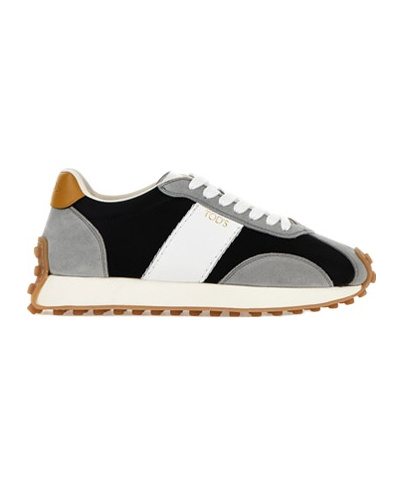 Tod's Suede-trimmed Sneakers In Multicolor