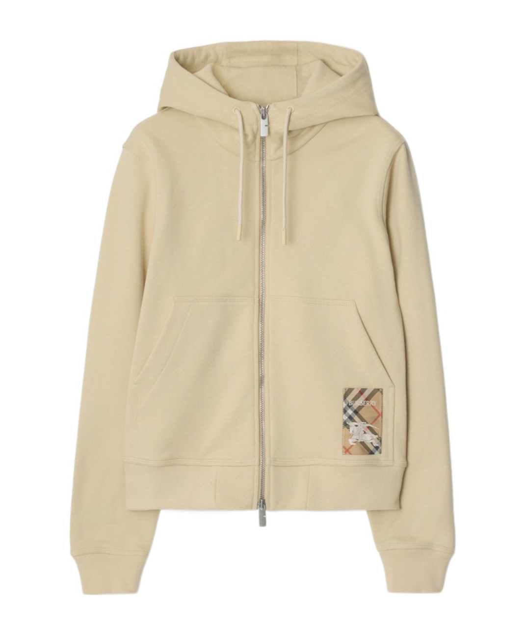 Burberry Drawstring Hood Jersey Texture Hoodie In Nude