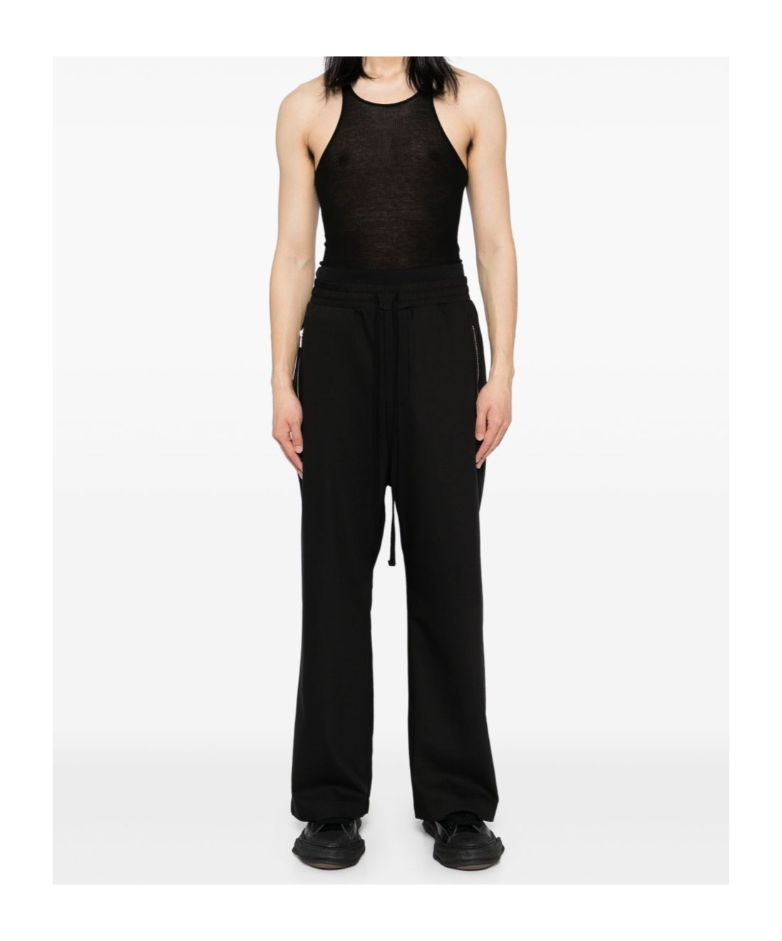 Thom Krom Relaxed Fit Black Cotton Trousers In Black