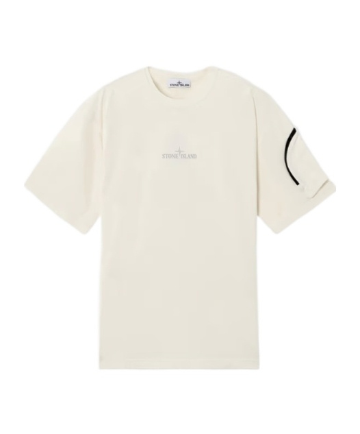 Stone Island Plain Jersey T-shirt In Nude