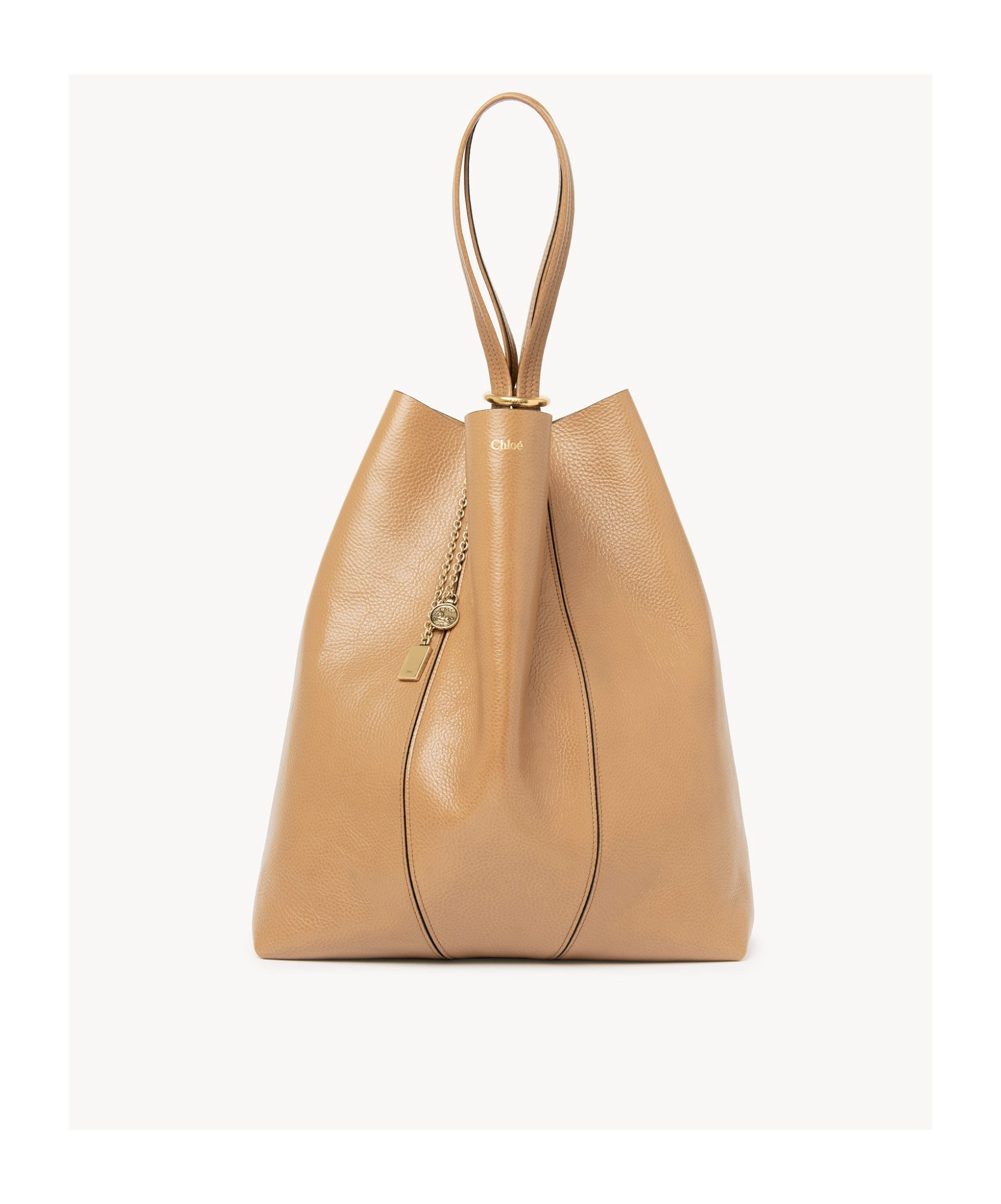 Chloé Large Spin Tote In Brown