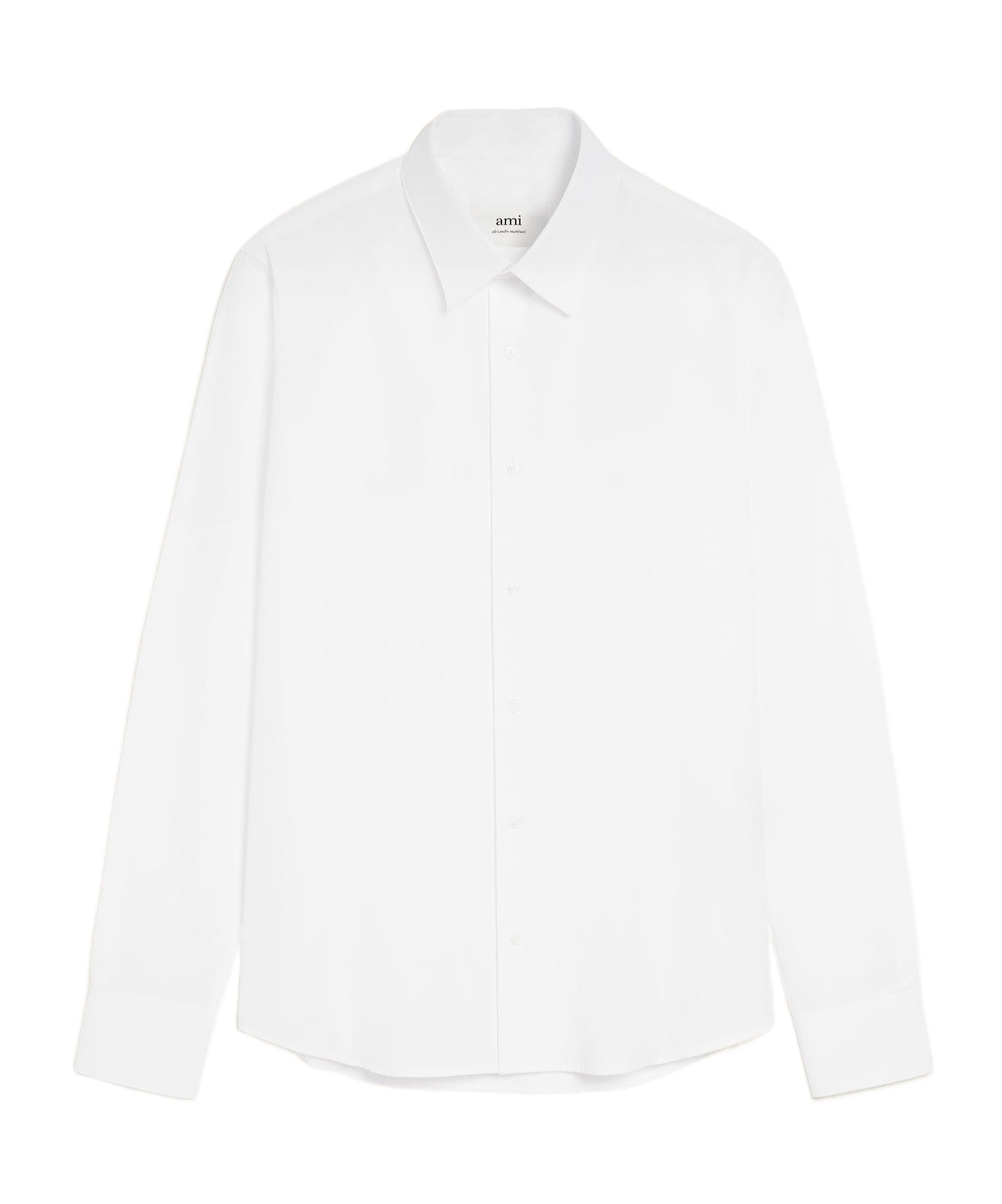 Ami Alexandre Mattiussi White Poplin Cotton Tailor Shirt White In White