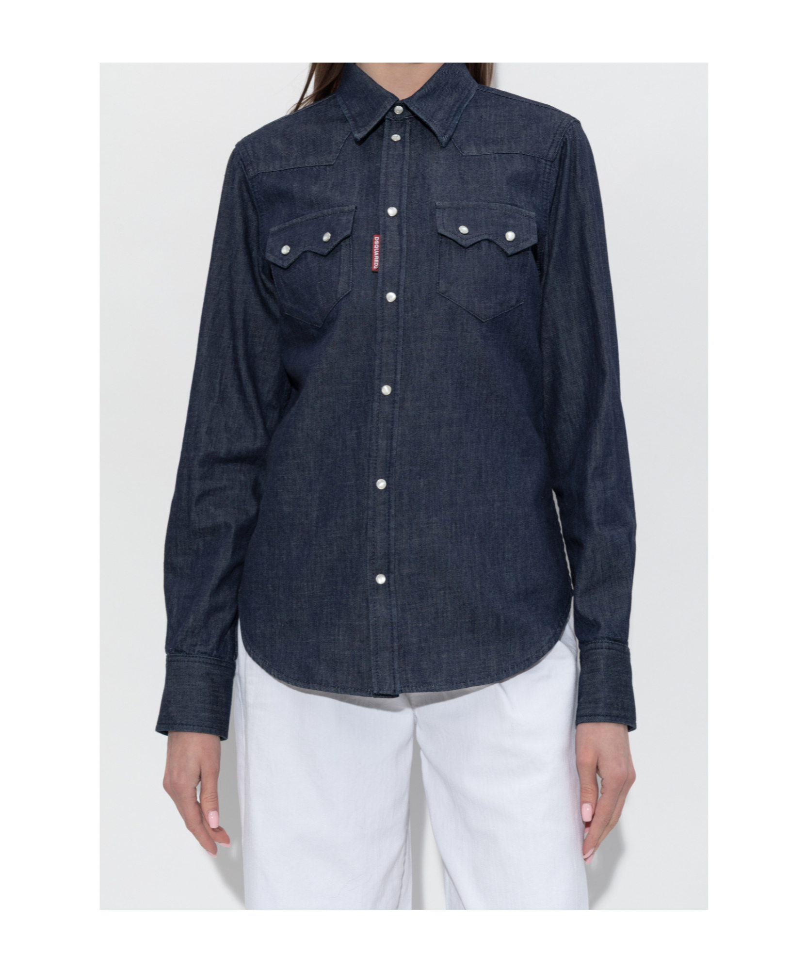 Dsquared2 Pocket Denim Shirt In Blue