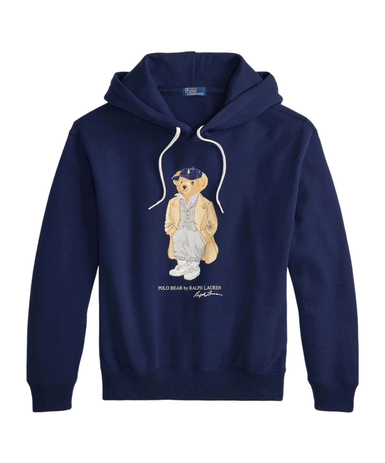Polo Ralph Lauren Brushed Cotton Blend Sweatshirt With Iconic Polo Bear In Blue