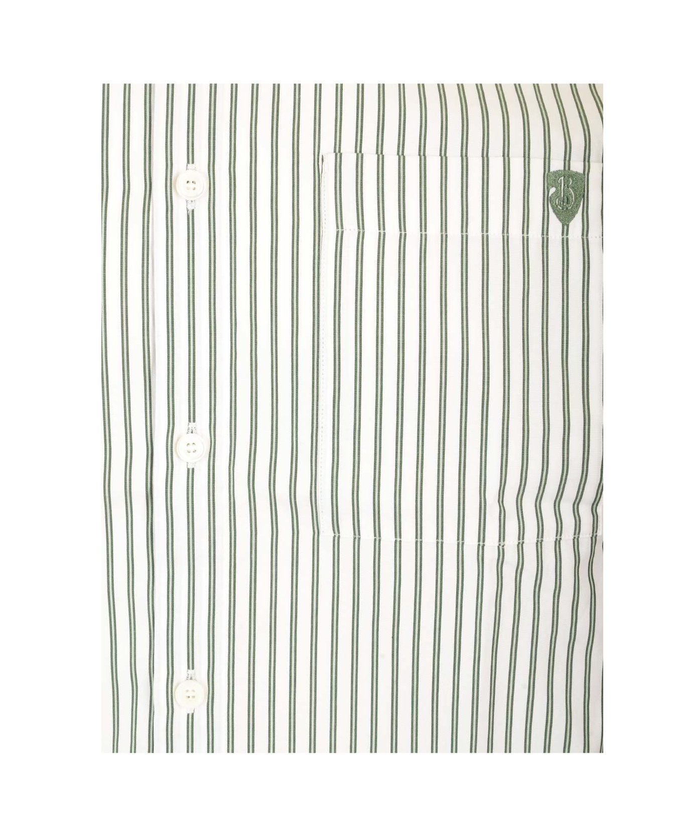 Burberry Shirt Striped Pattern Collar Button-down In White
