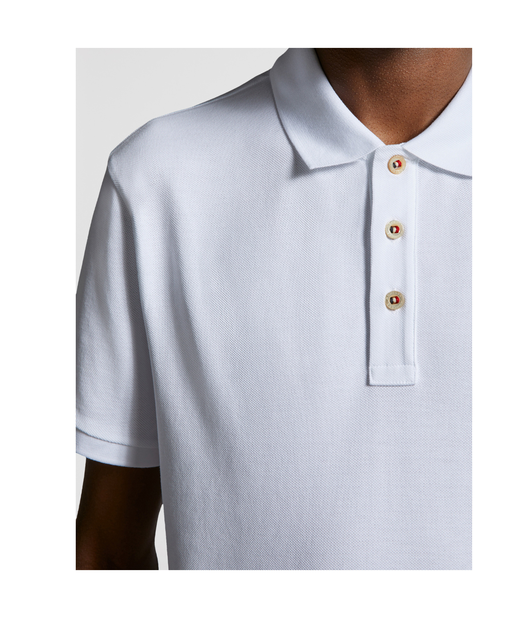 Moncler Short-sleeved Polo Shirt In White