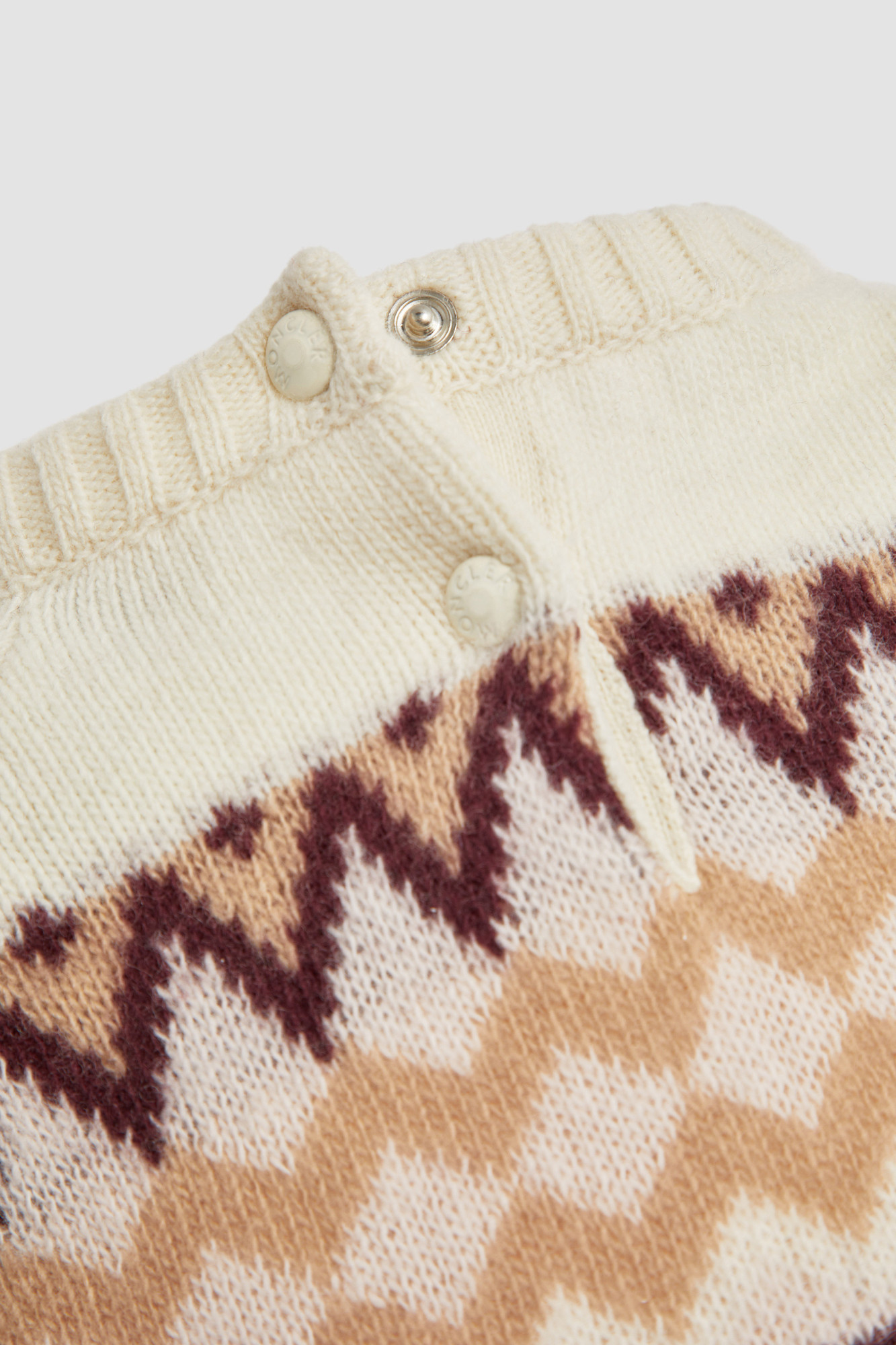 Moncler Wool Jacquard Dress In White