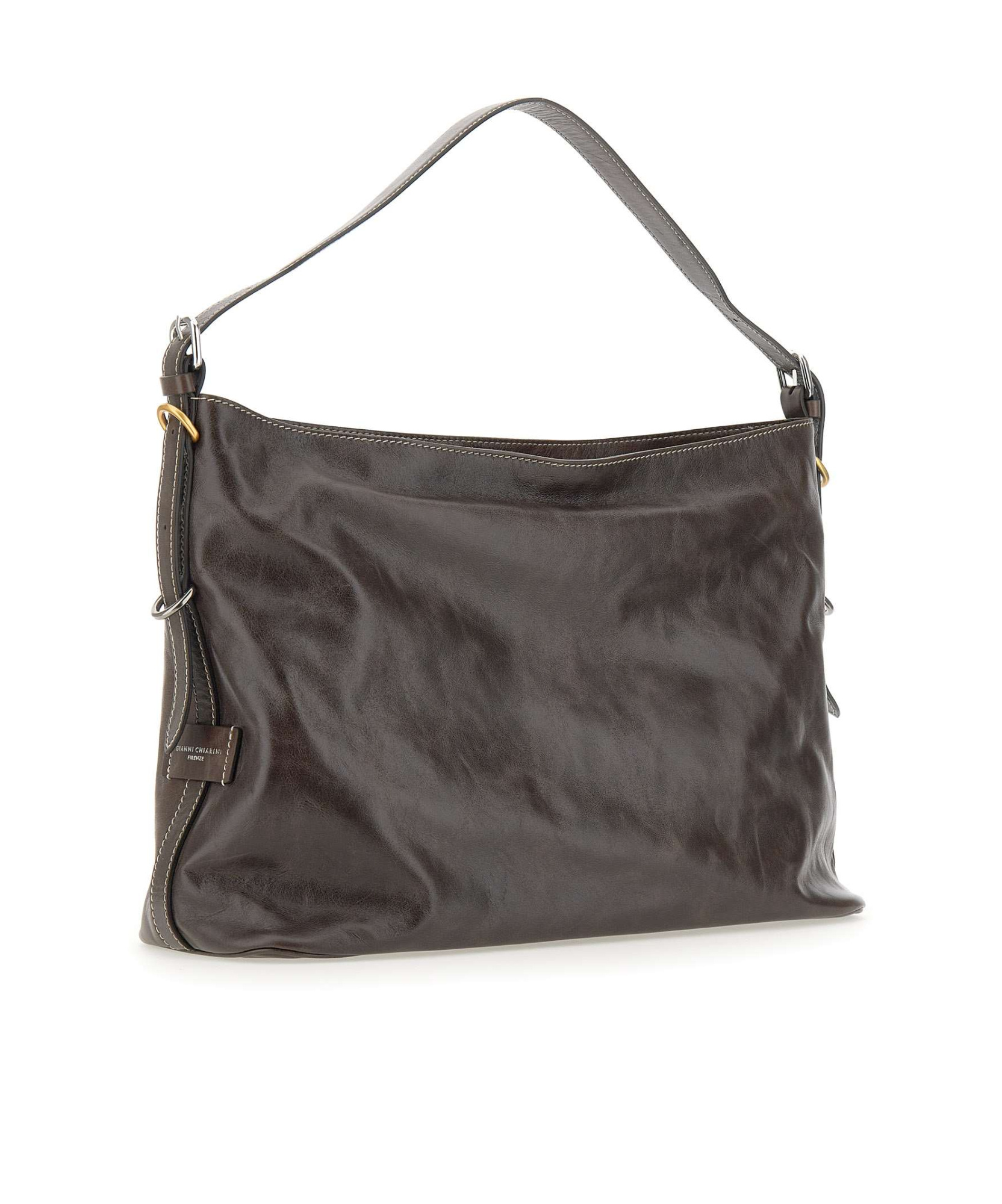 Gianni Chiarini Leather Tote Bag In Brown