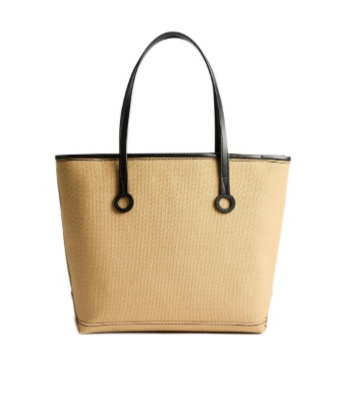 Jw Anderson Anchor Small Leather-trimmed Canvas Tote In Brown
