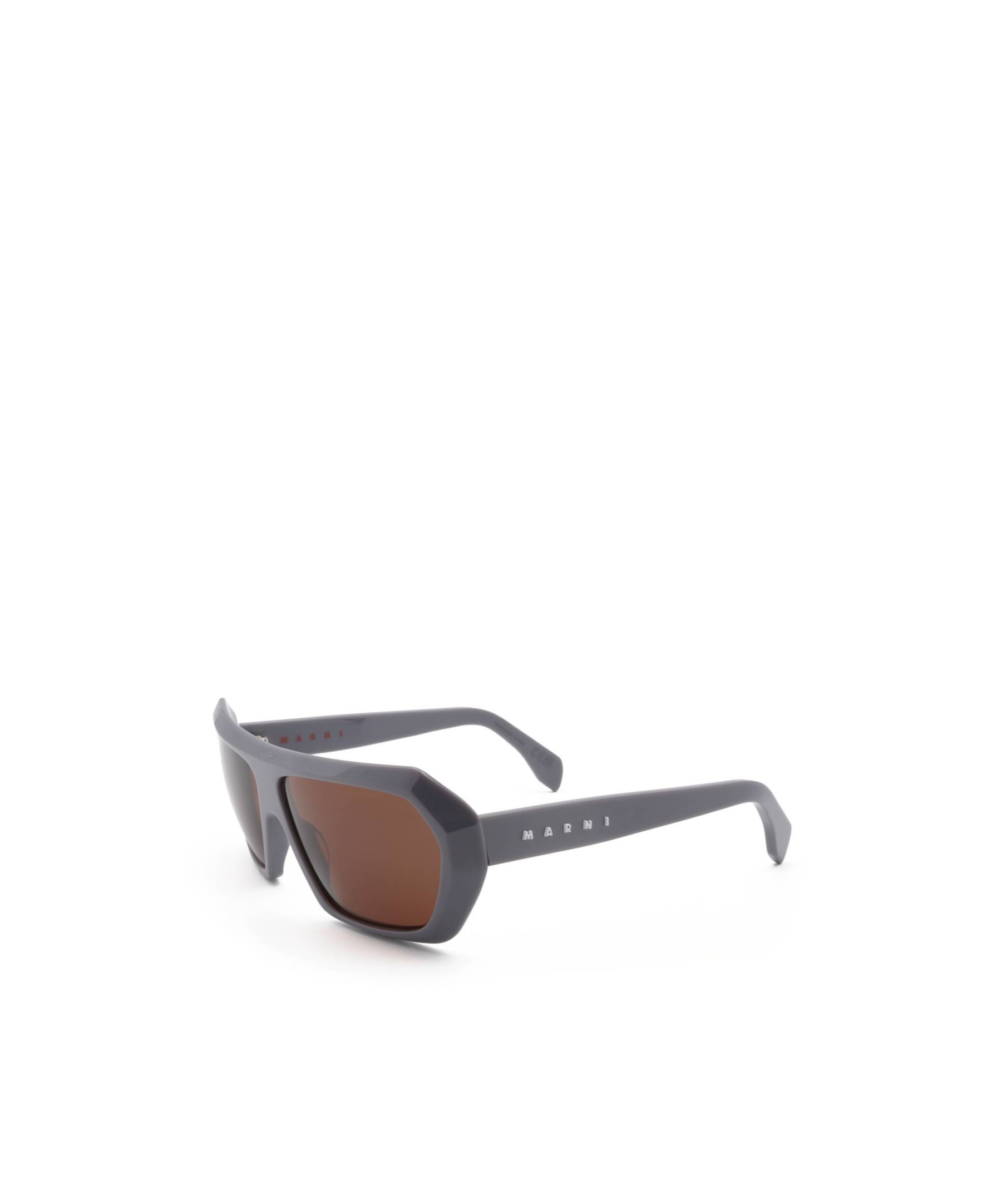 Marni Geometric Sunglasses In Brown