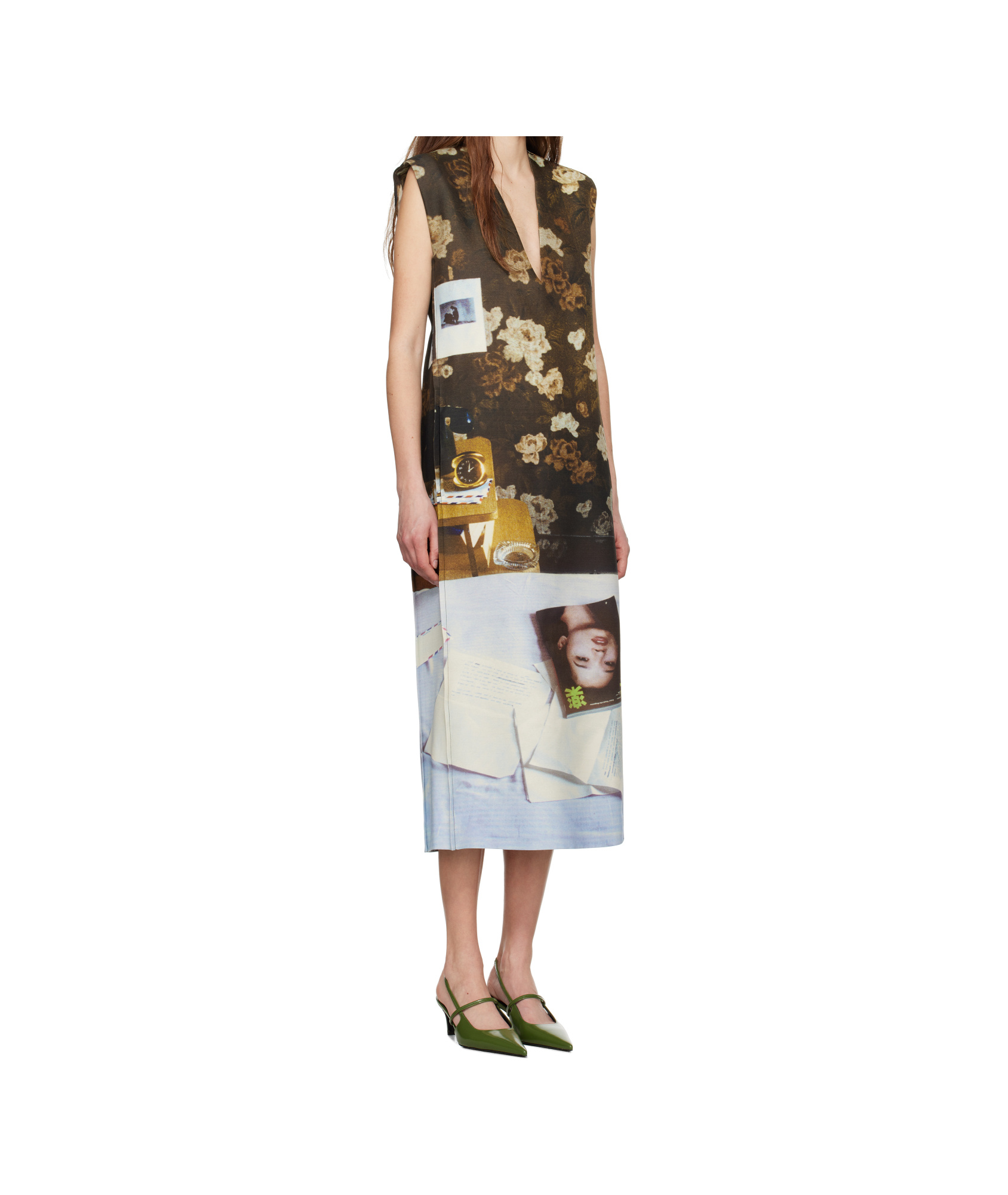 Jil Sander Printed Dress In Multicolor
