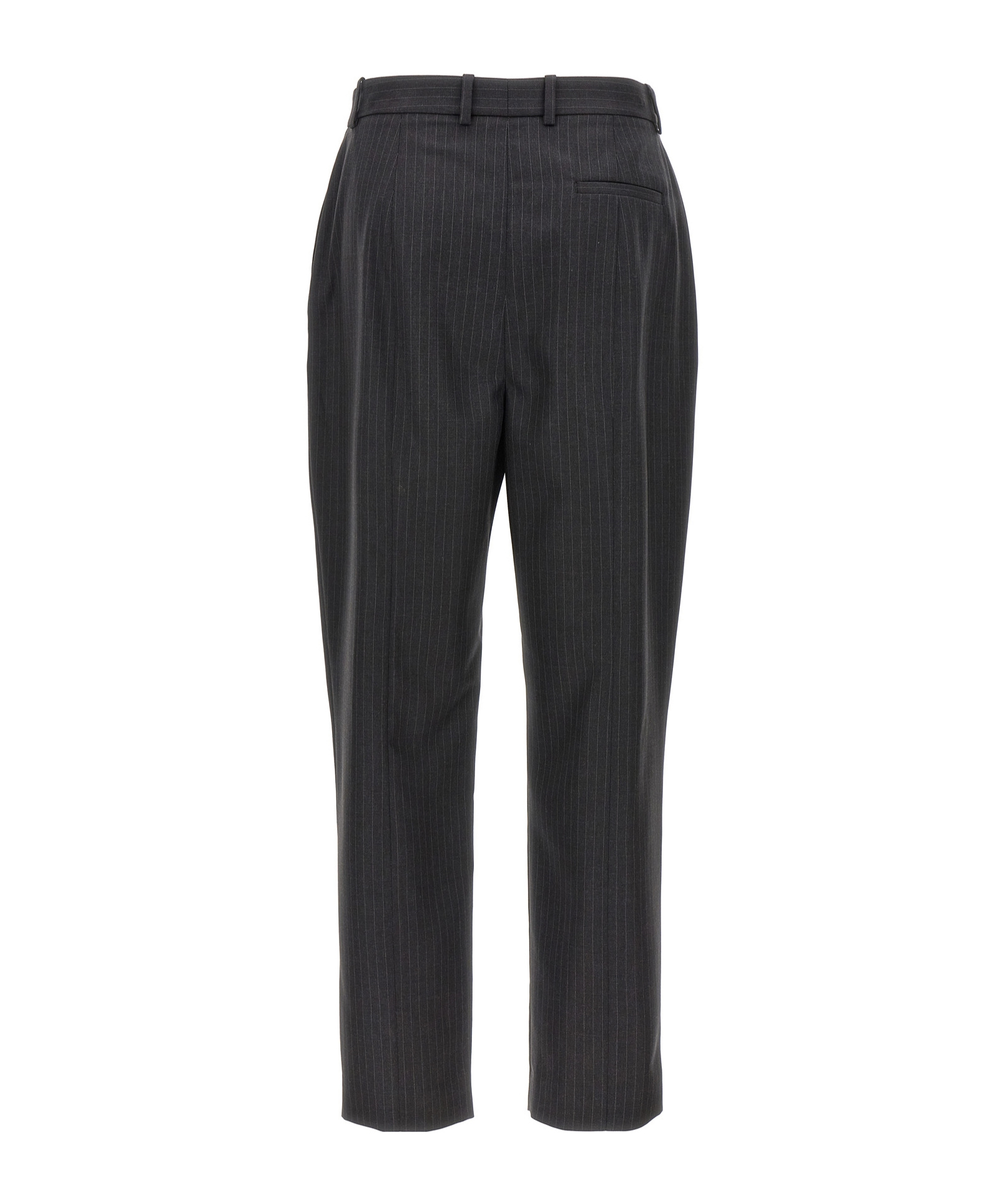 Alexander Mcqueen Mcqueen Women Pinstripe Pants In Black