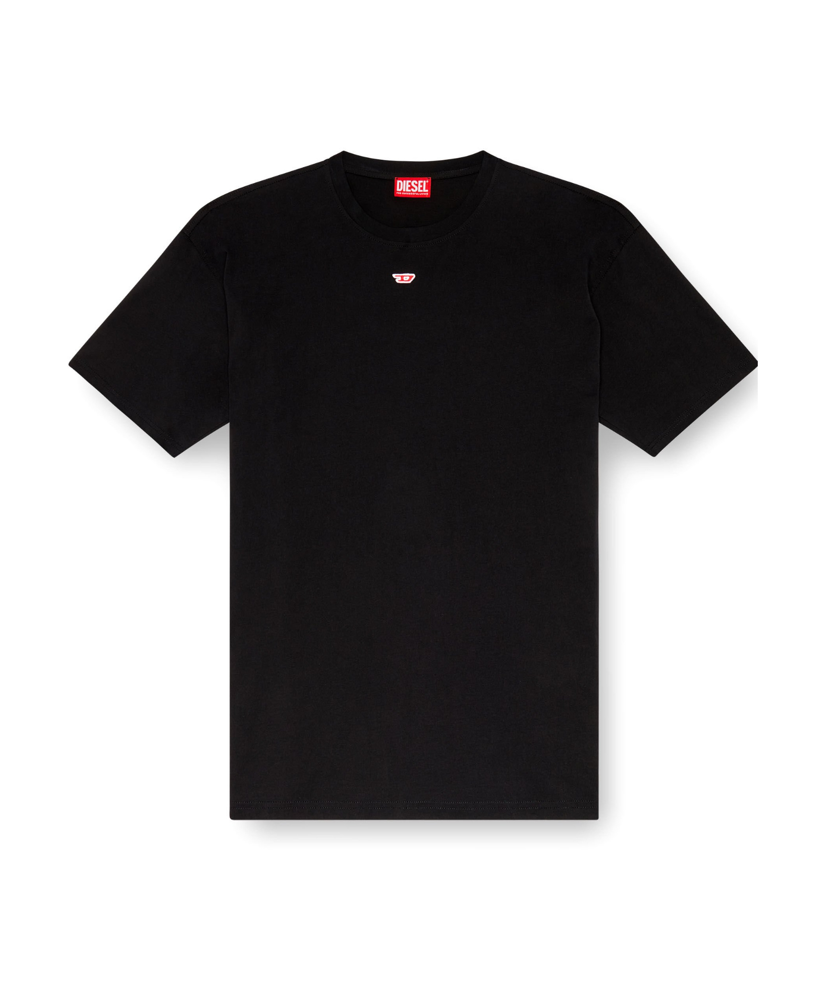 Diesel Mens T-boxt Logo-embroidered Relaxed-fit Cotton T-shirt In Black