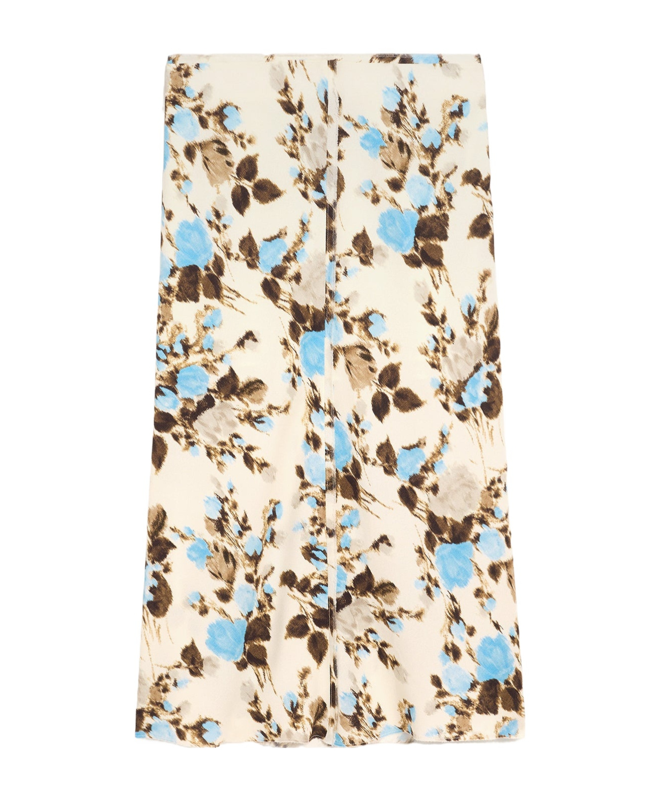 Ami Alexandre Mattiussi Floral-print A-line Skirt In Neutral