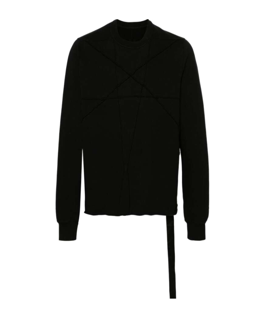 Shop Rick Owens Drkshdw Panelled Organic-cotton Sweatshirt In Black