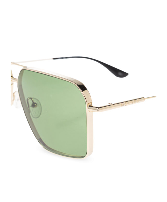 Alexander Mcqueen Square-frame Sunglasses In Green