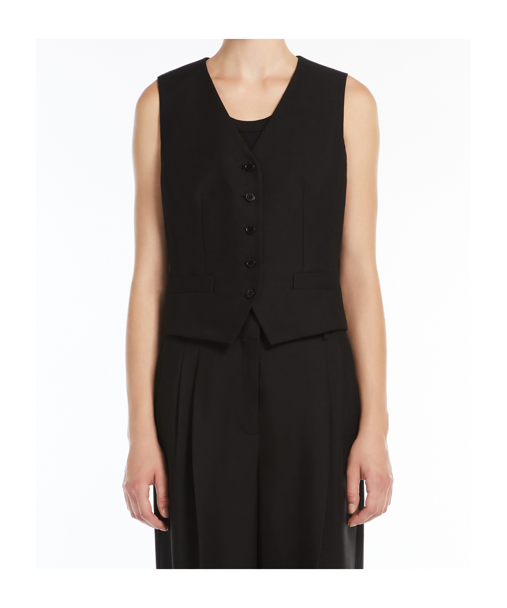 Weekend Max Mara Sleeveless Vest In Black