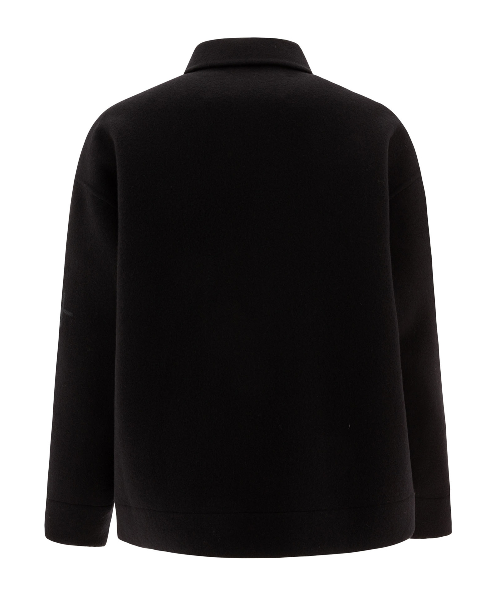 Jil Sander Zipped Up Wool Jacket In Black
