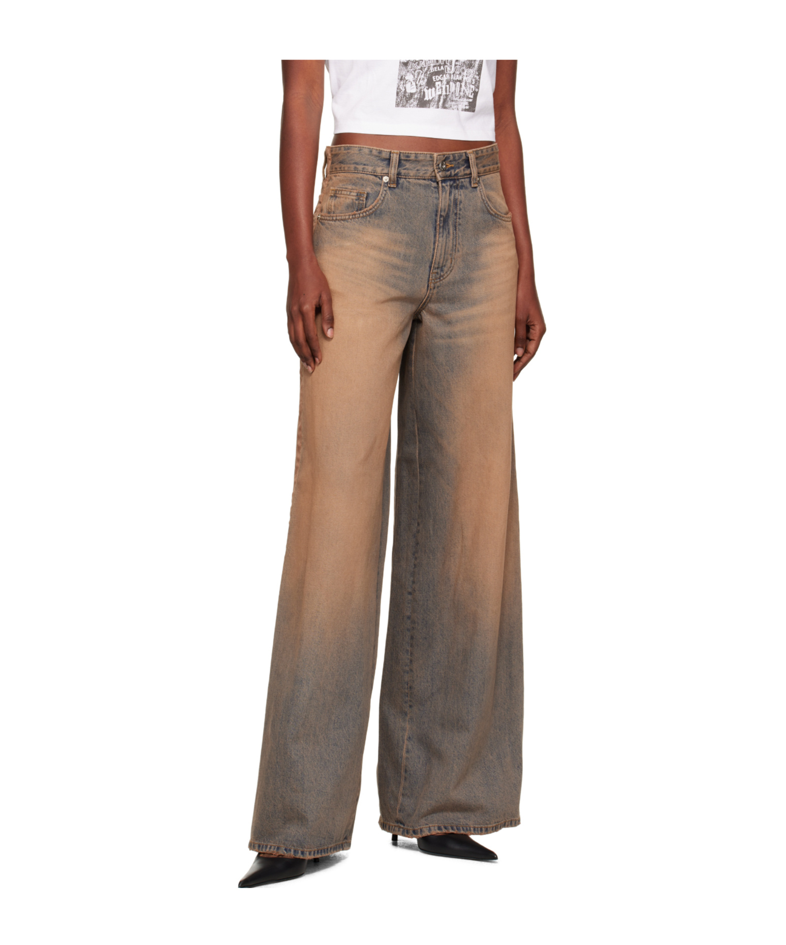 We11 Done Side-striped Denim Pants In Multi