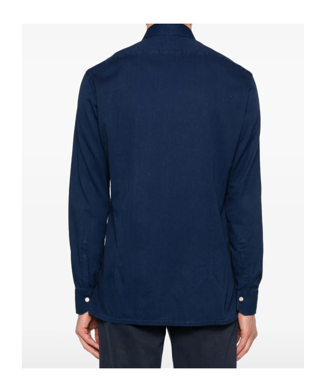 Kiton Long Sleeve Button Down Shirt In Blue