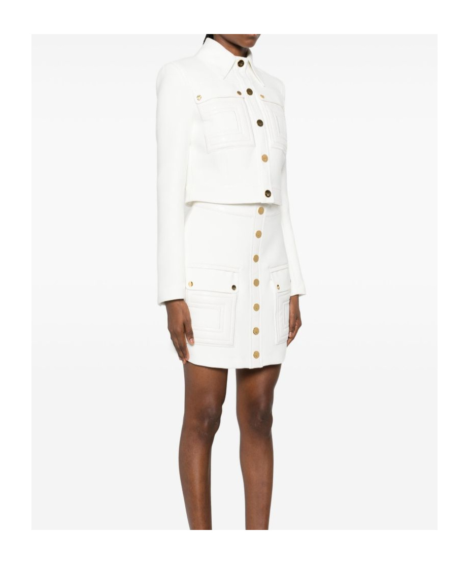 Elisabetta Franchi Jackets Light And Natural In White