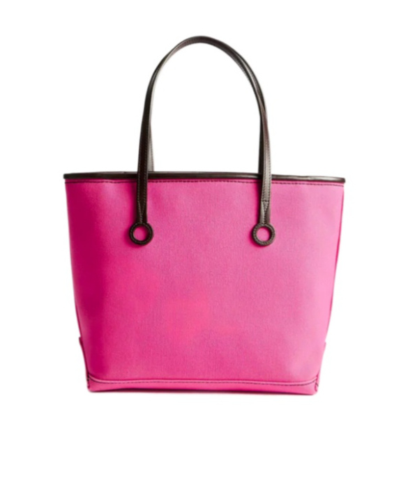 Jw Anderson Small Anchor Canvas  Leather Tote In Pink In Pink