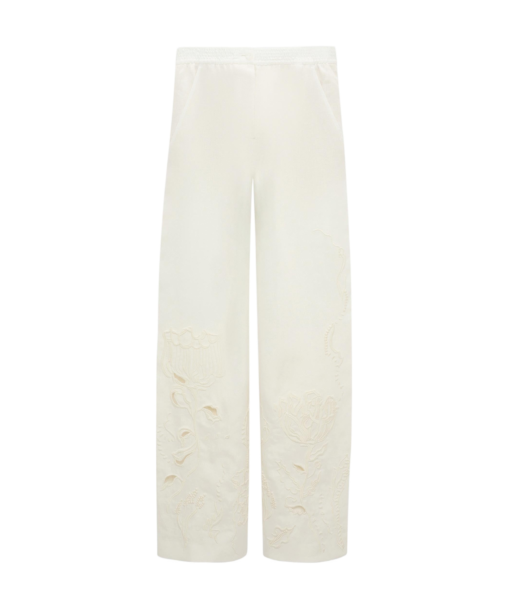 Dorothee Schumacher Elastic Waist Casual Pants In White