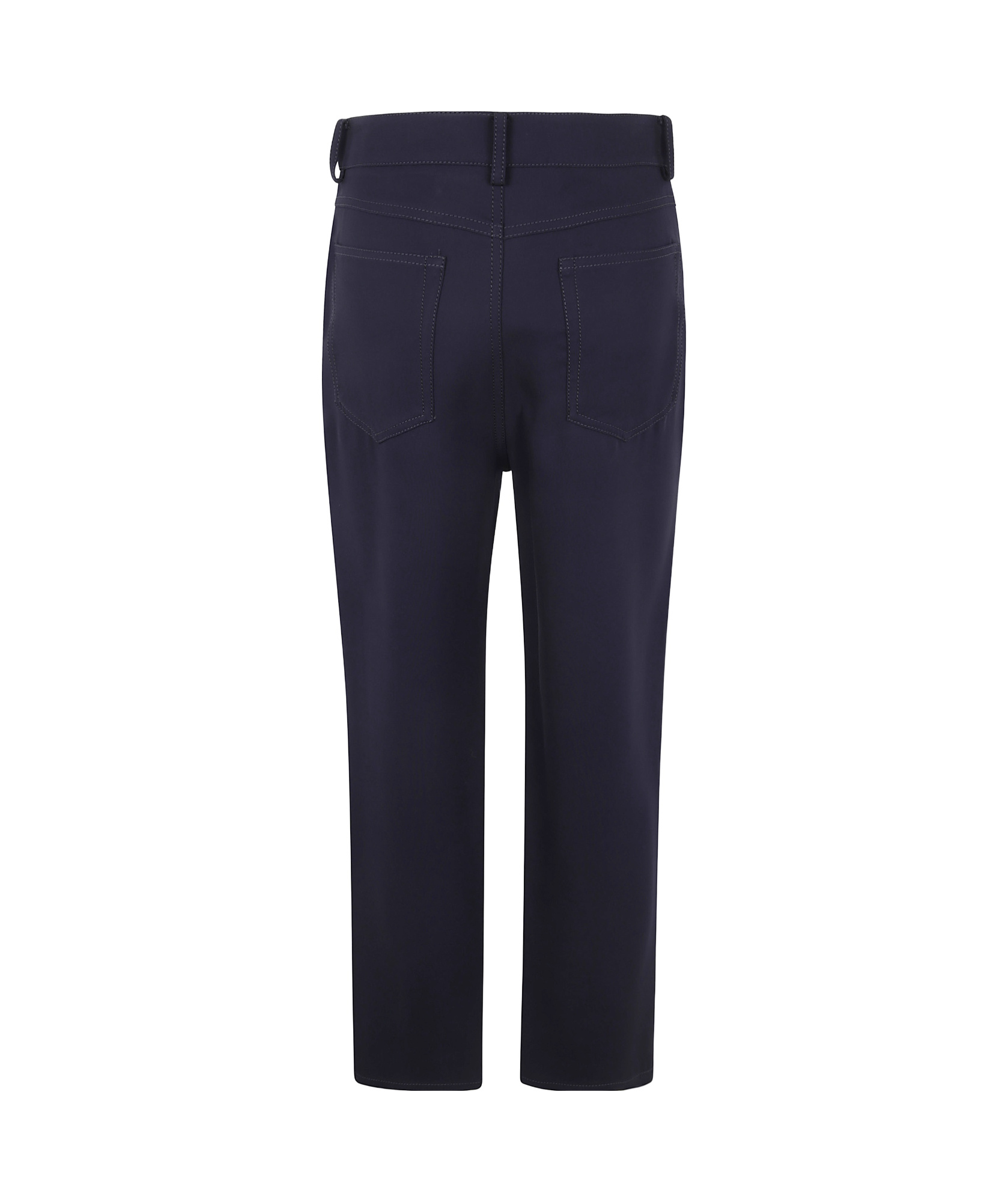 Mantù Belt Loops Casual Pants In Black