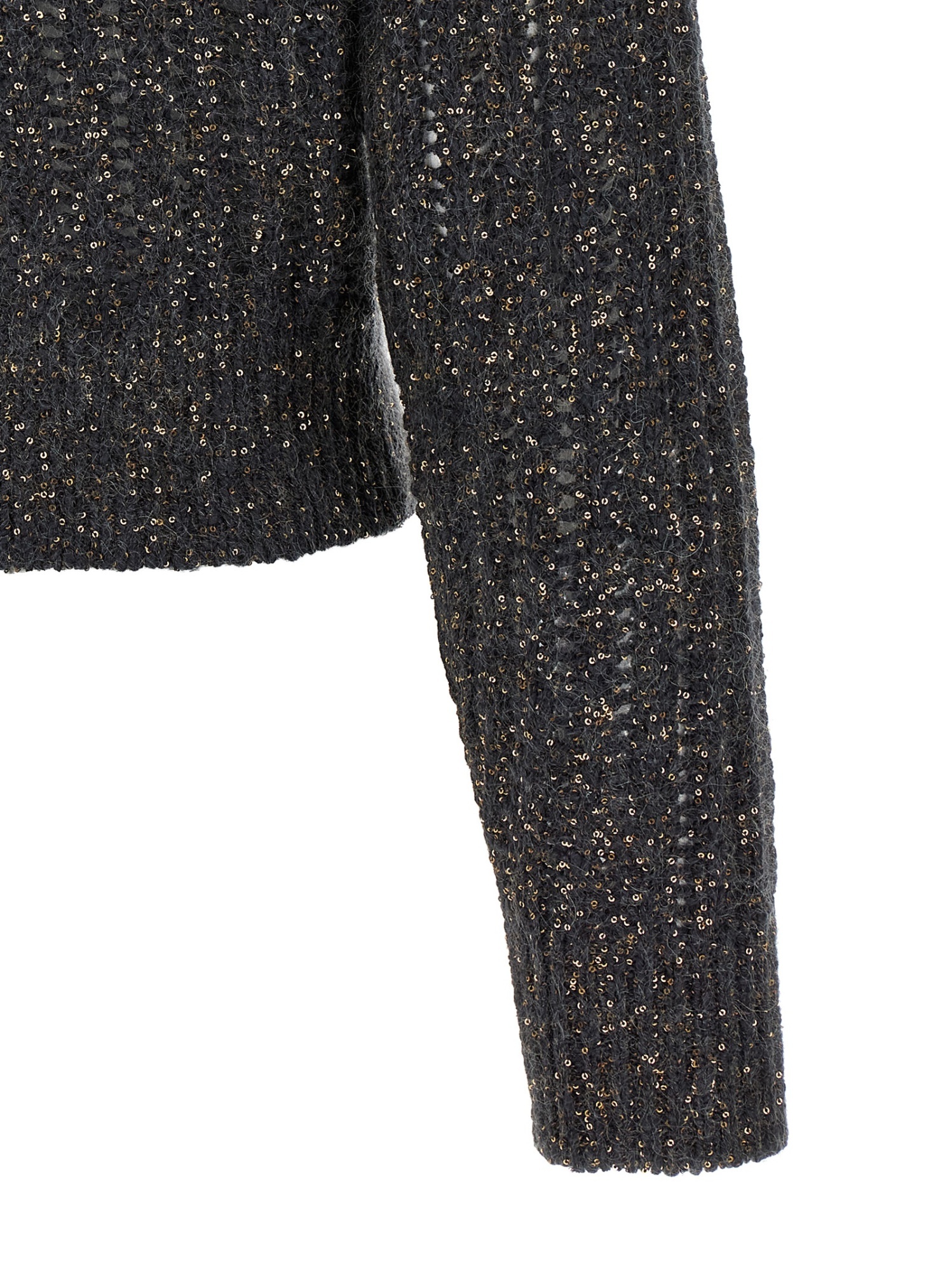 Brunello Cucinelli Rustic Dazzling Net Sweaters And Cardigans Gray