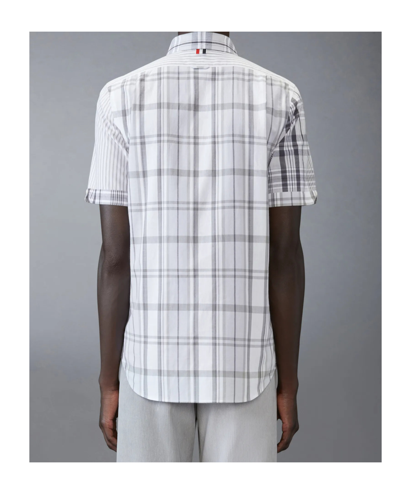 Thom Browne Straight Fit Fun Mix Button Down In Gray